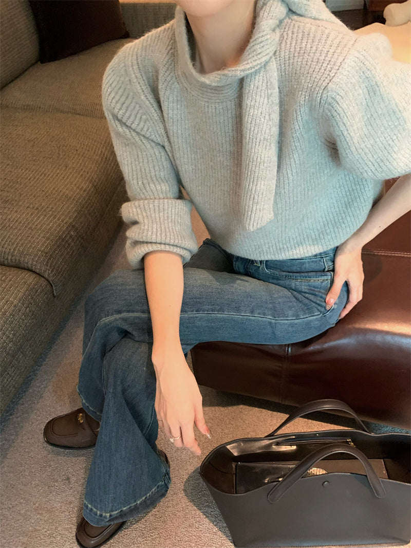 【tops】秋冬ゆったりニットセーターG24466