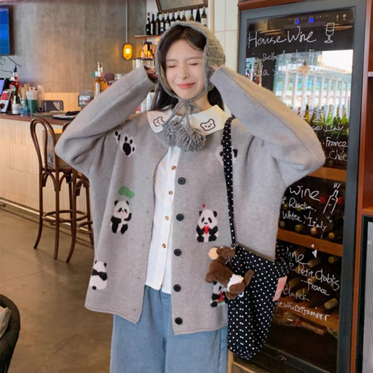 【outer】長袖ニットカーディガンG24476