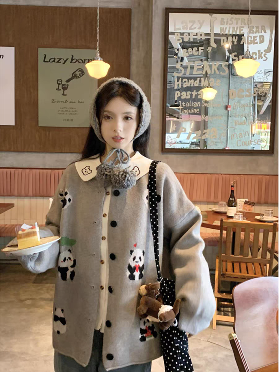 【outer】長袖ニットカーディガンG24476