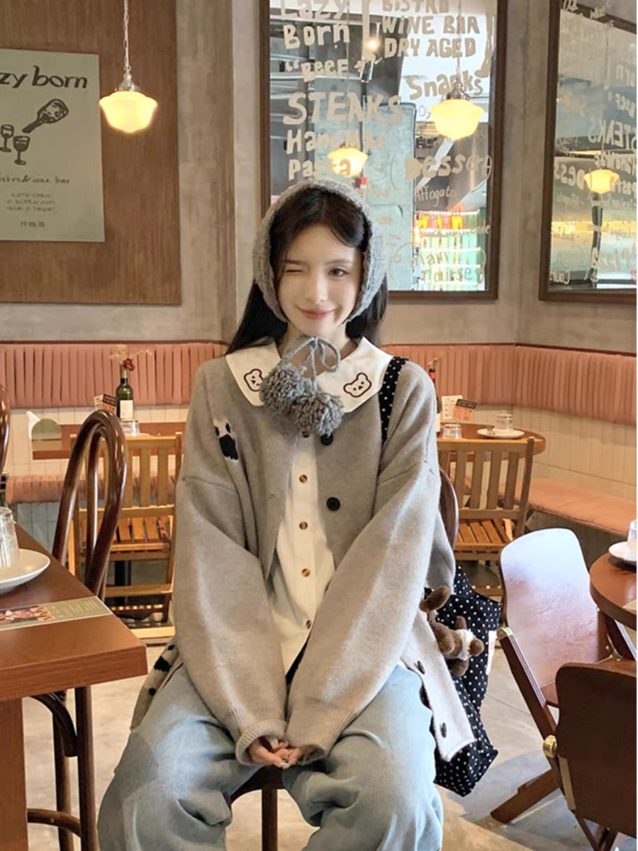 【outer】長袖ニットカーディガンG24476