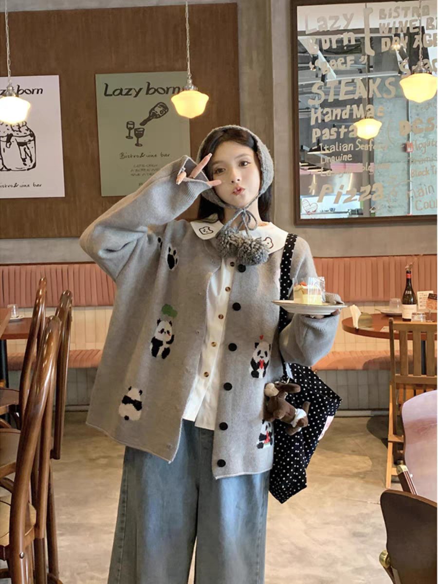 【outer】長袖ニットカーディガンG24476