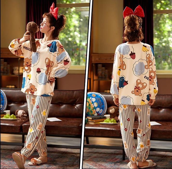 【ホーム・生活】長袖パジャマ上下セットルームウェアF8423