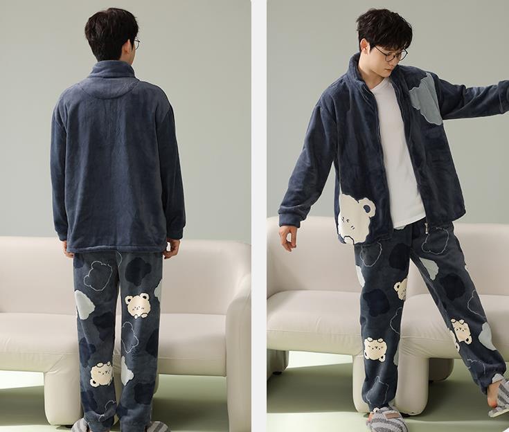 【ホーム・生活】カップルパジャマ上下セットルームウェアF8426