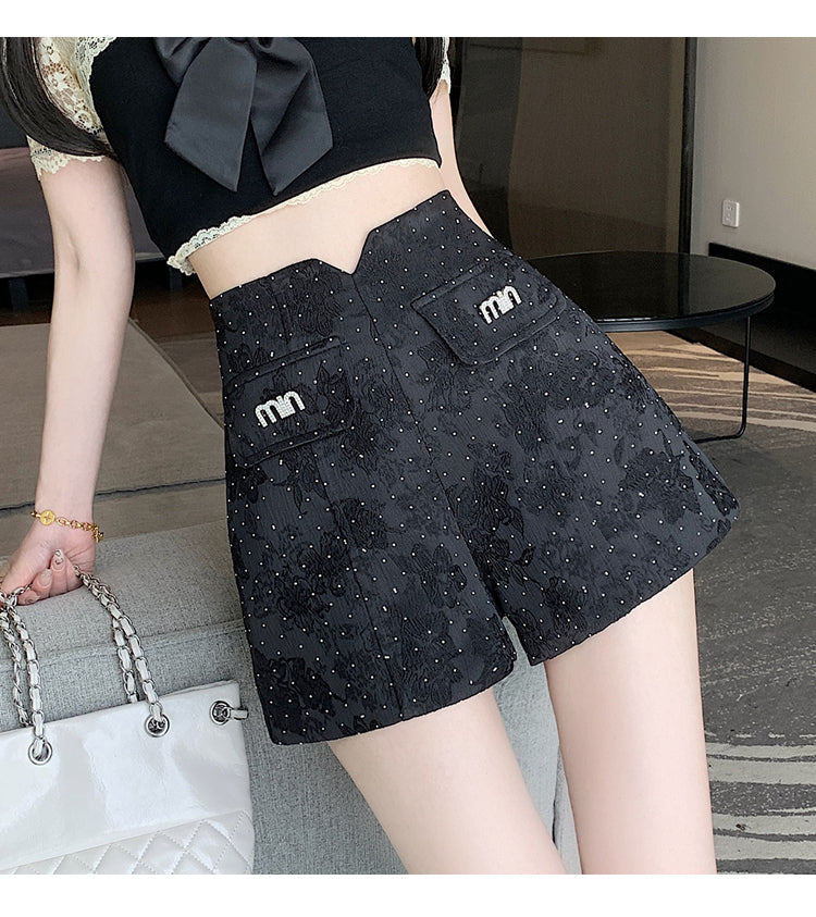 【bottoms】2色AラインショートパンツG24500