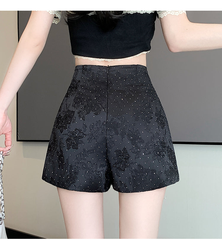 【bottoms】2色AラインショートパンツG24500