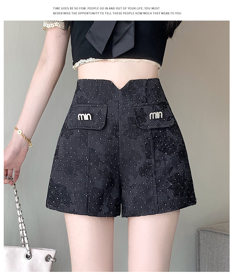 【bottoms】2色AラインショートパンツG24500