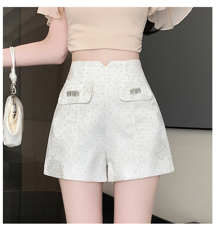 【bottoms】2色AラインショートパンツG24500