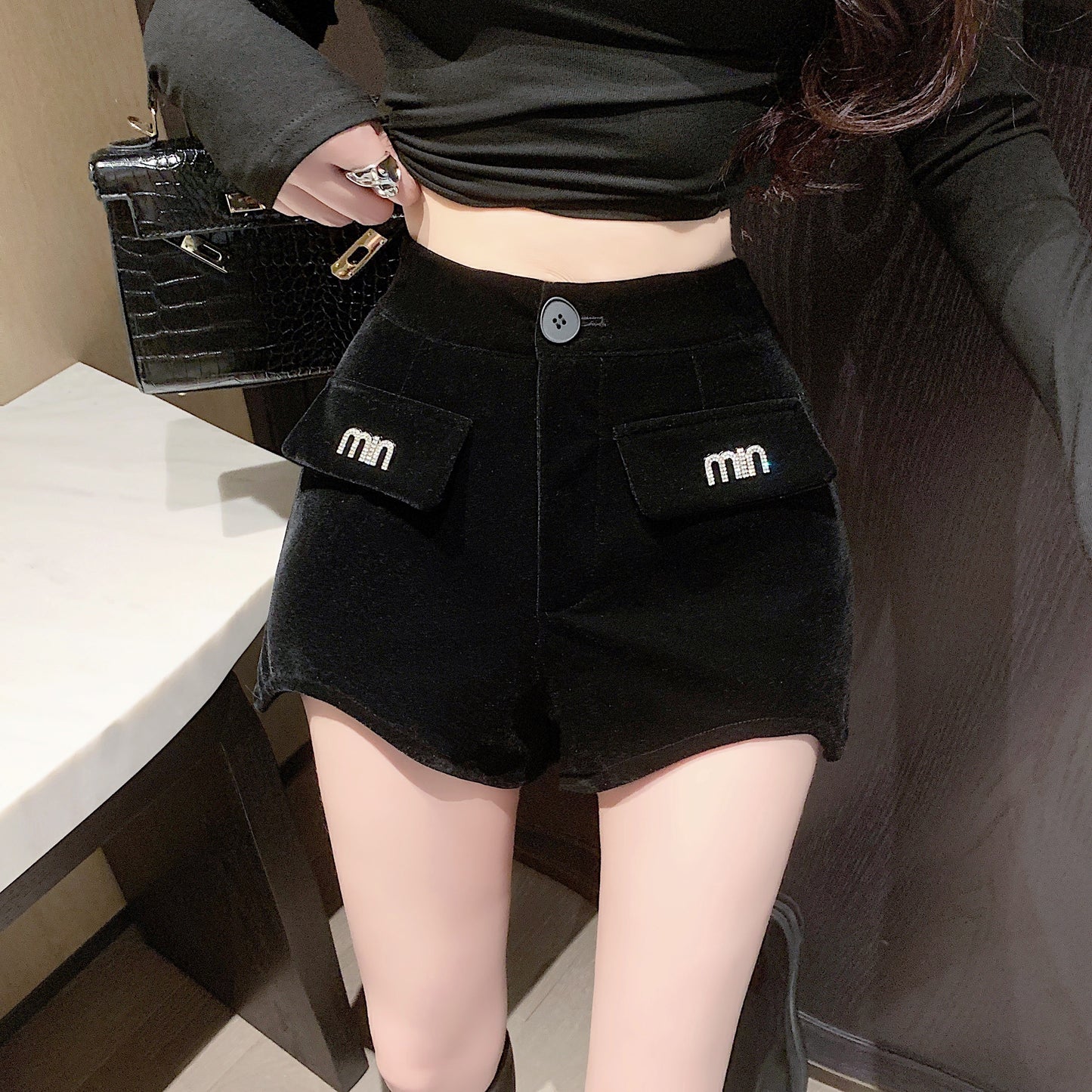 【bottoms】AラインショートパンツG24501