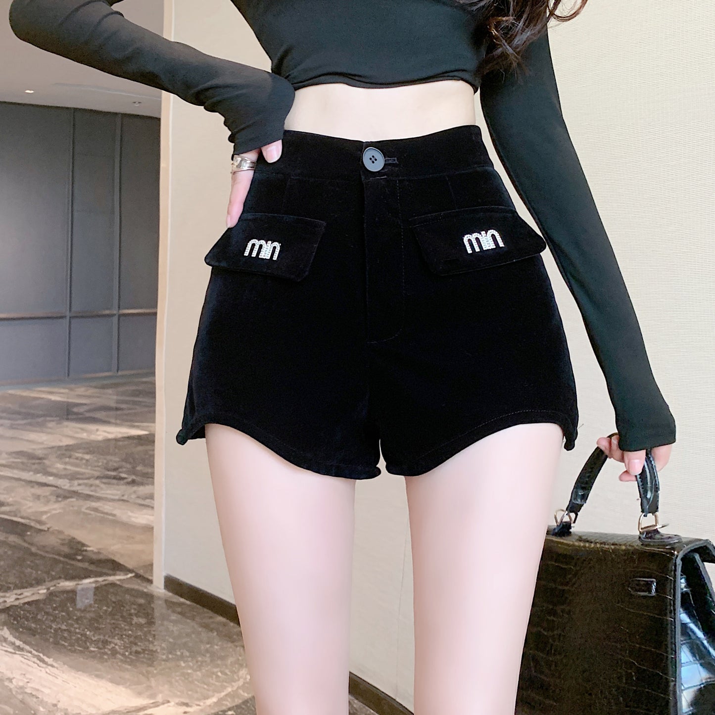 【bottoms】AラインショートパンツG24501