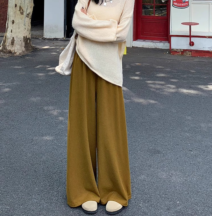 【bottoms】ゆったりニットガウチョパンツG24518