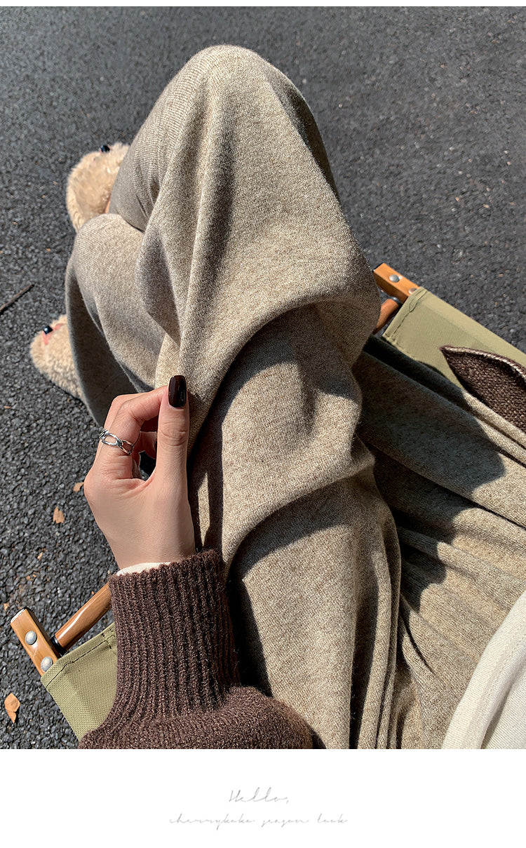 【bottoms】ゆったりニットガウチョパンツG24518