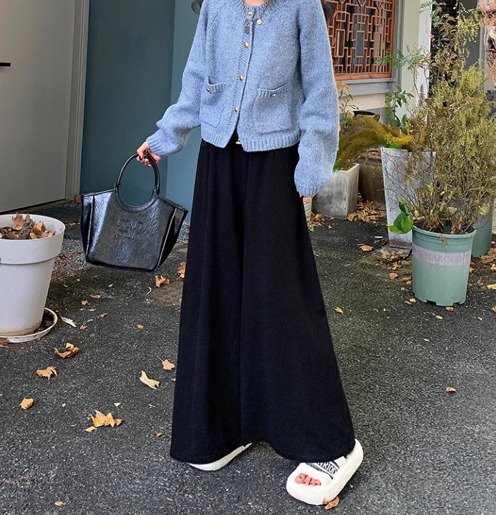 【bottoms】ゆったりニットガウチョパンツG24518