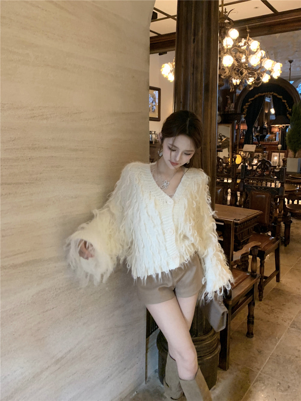 【tops】VネックニットセーターG24527