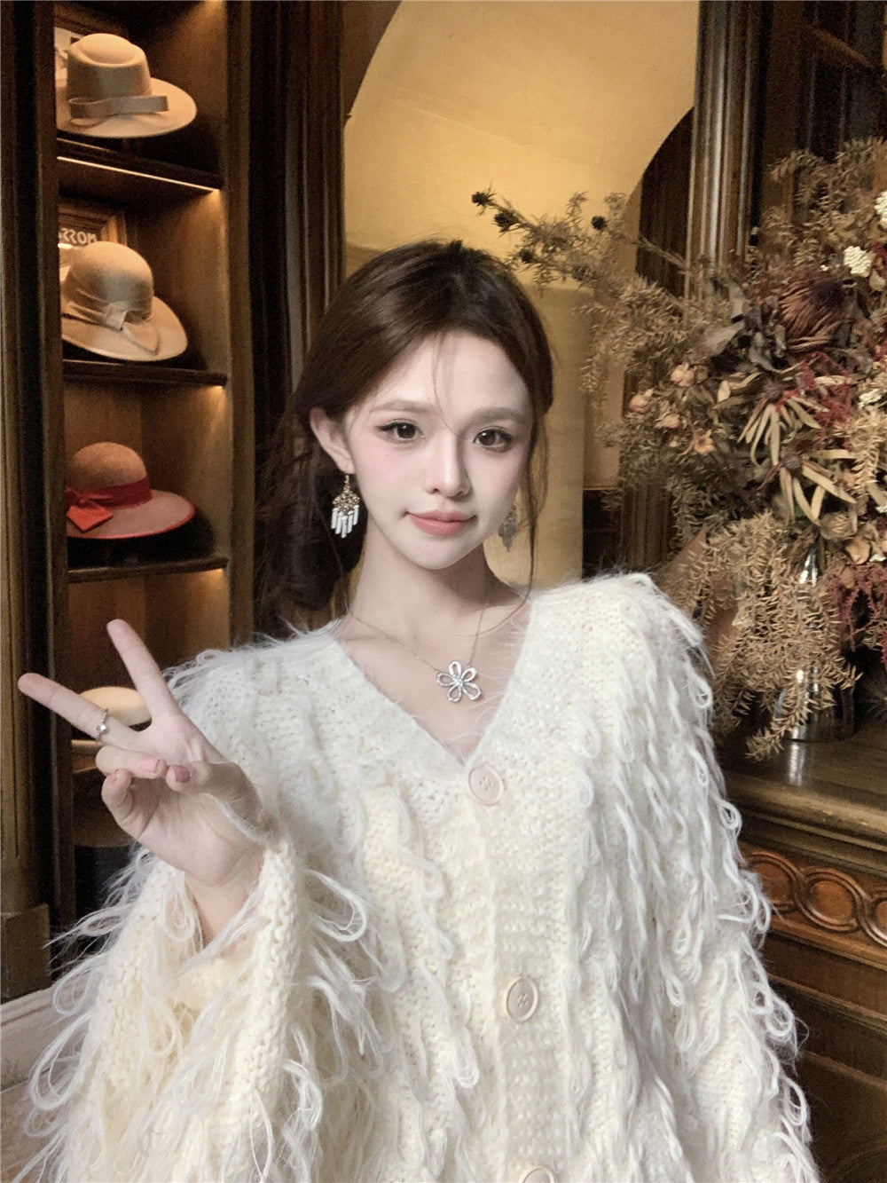 【tops】VネックニットセーターG24527