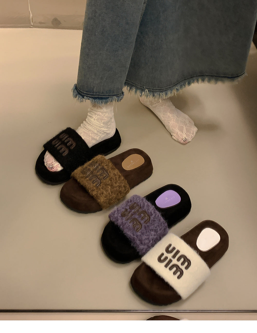 【shoes】4色秋冬 スリッパG24539