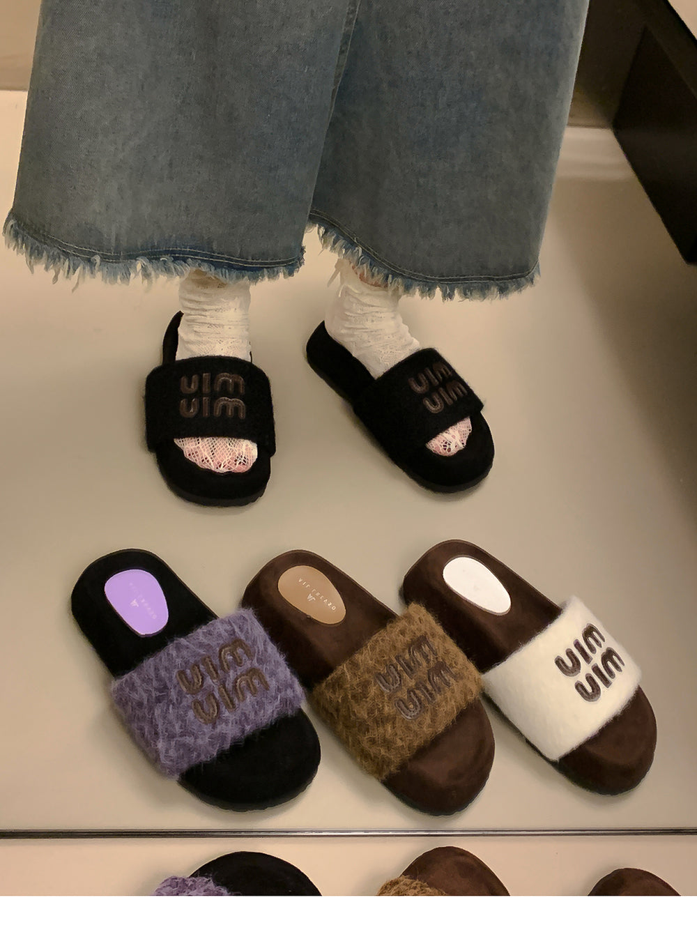 【shoes】4色秋冬 スリッパG24539