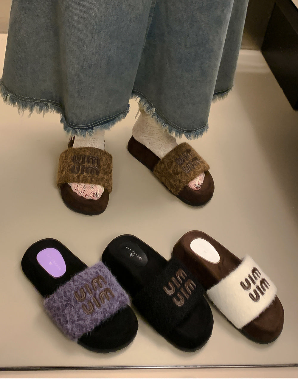 【shoes】4色秋冬 スリッパG24539