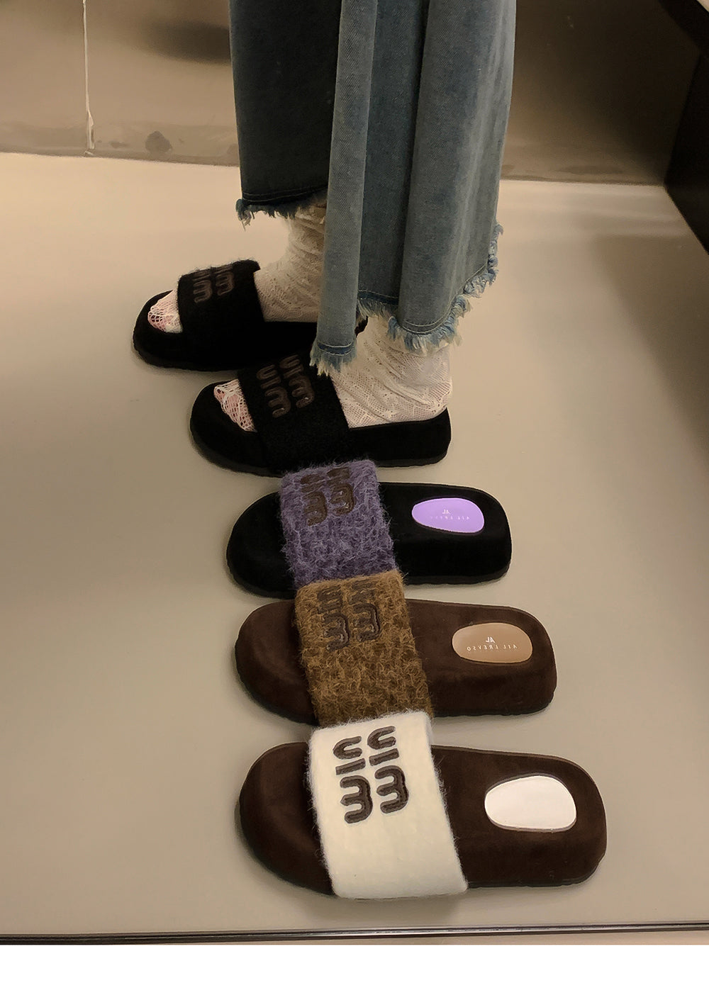 【shoes】4色秋冬 スリッパG24539