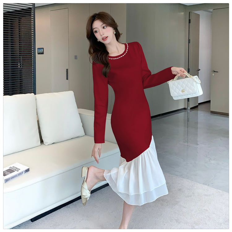 【dress】マーメイドニットワンピースG24552