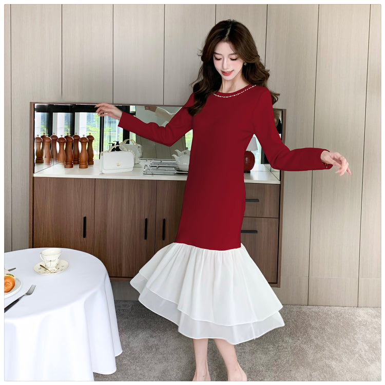 【dress】マーメイドニットワンピースG24552