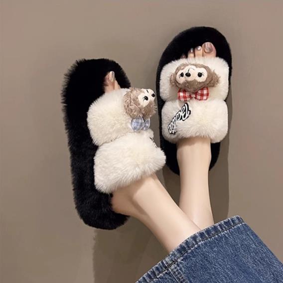 【shoes】ふわふわファースリッパF8453