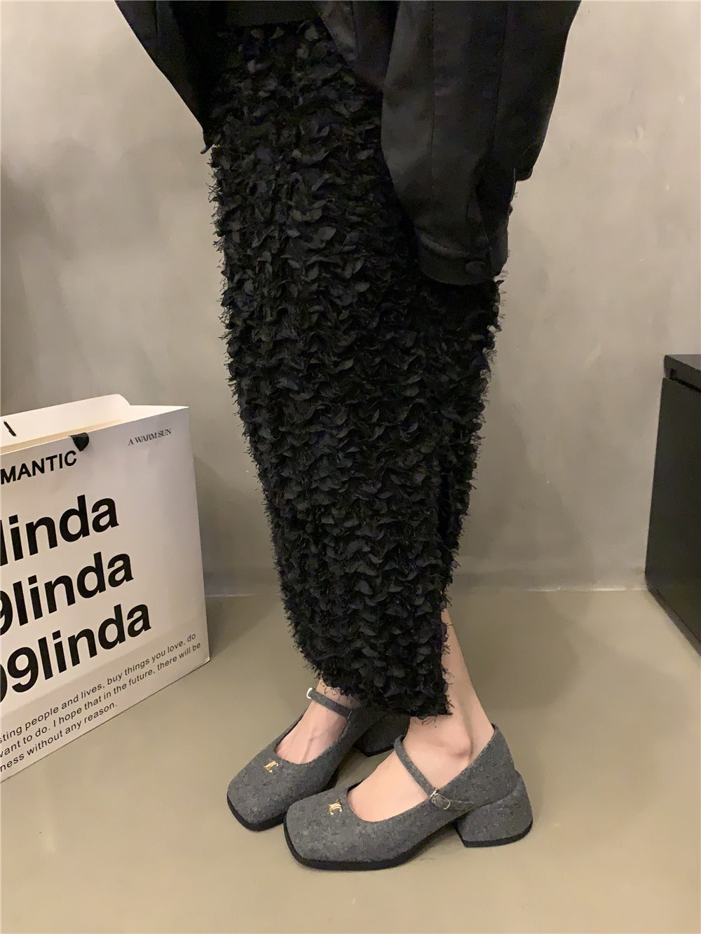 【shoes】3色厚底裏起毛メリージェーンG24569