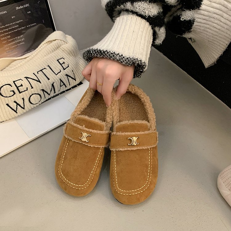 【shoes】秋冬裏起毛フラットシューズG24574