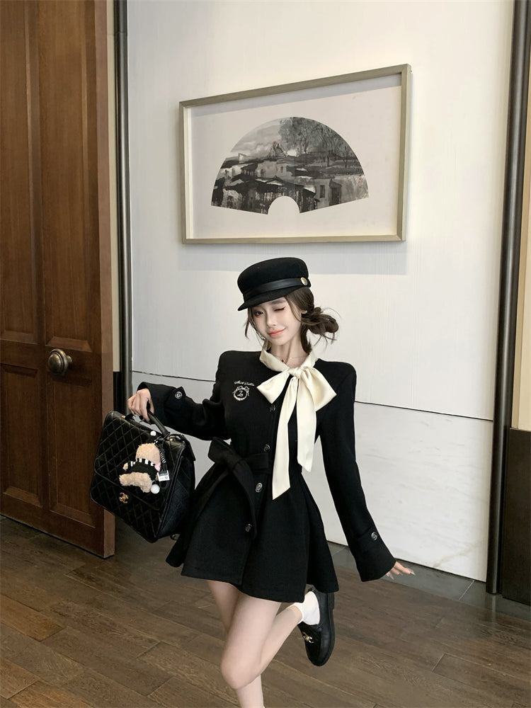 【outer】リボンラシャ生地コートG24576