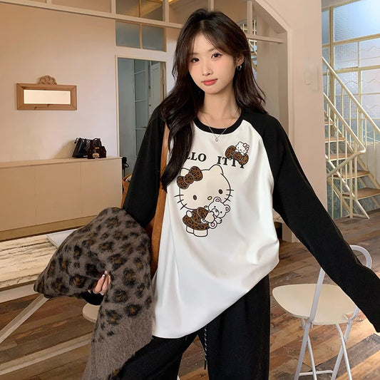 【tops】カートゥーン長袖TシャツG24588