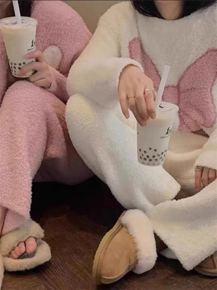 【ホーム・生活】ふわふわ厚手上下セットルームウェアG24591