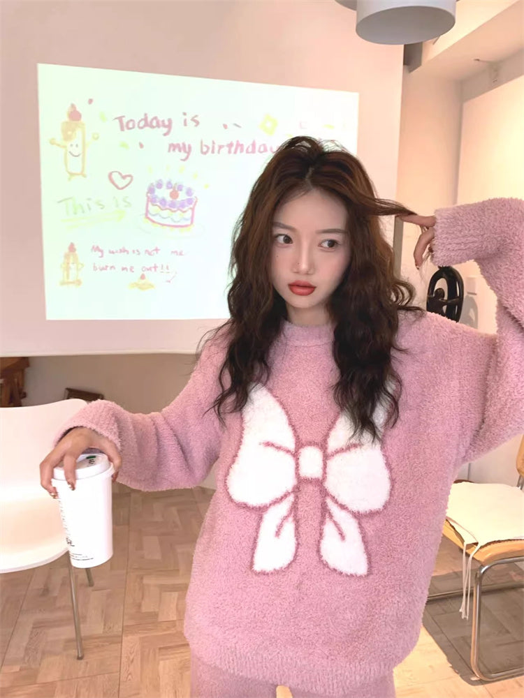 【ホーム・生活】ふわふわ厚手上下セットルームウェアG24591