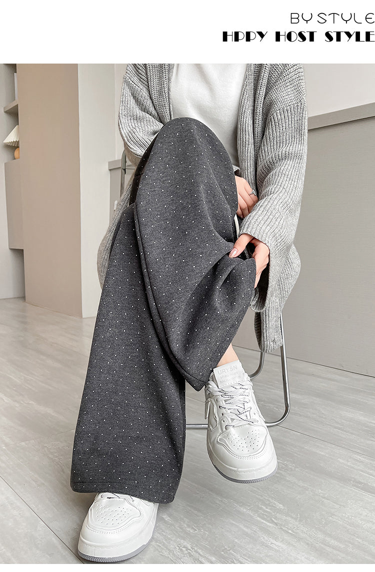 【bottoms】ドット柄秋冬ガウチョパンツG24592