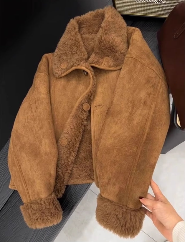 【outer】秋冬ファーショート丈コートG24593