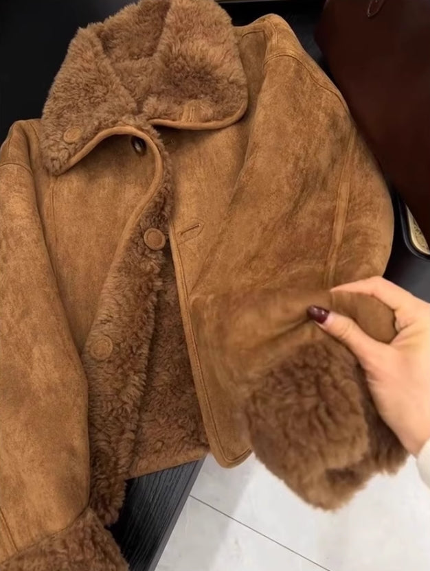 【outer】秋冬ファーショート丈コートG24593