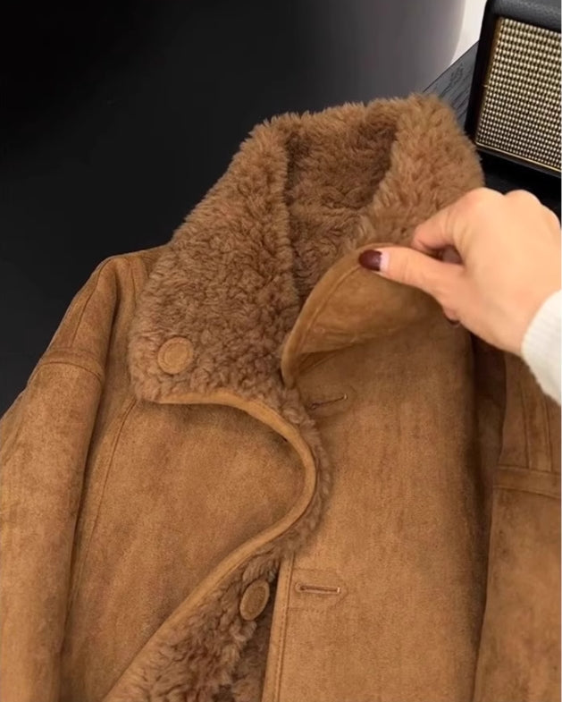 【outer】秋冬ファーショート丈コートG24593