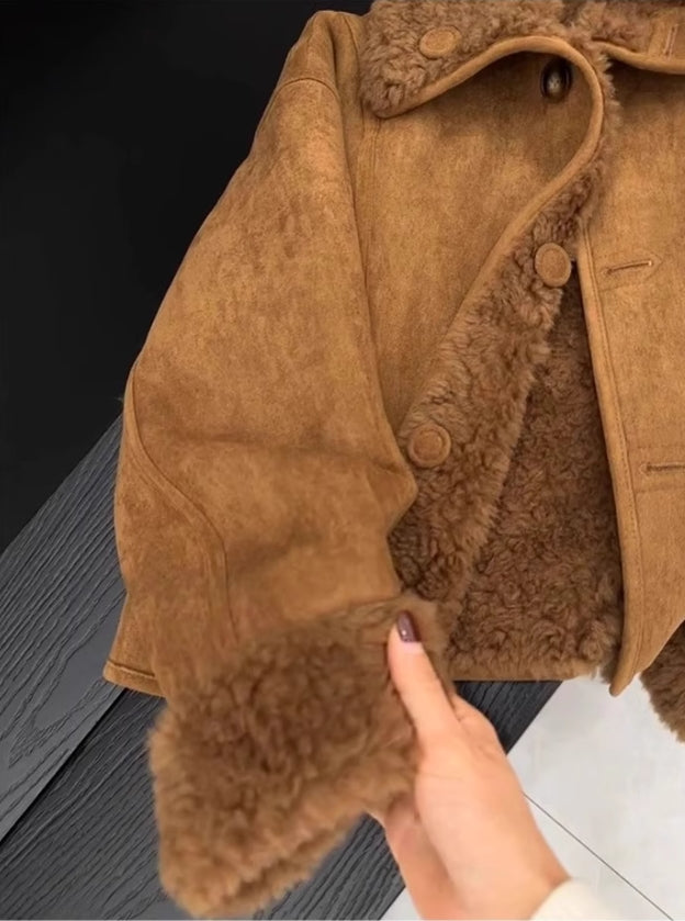 【outer】秋冬ファーショート丈コートG24593