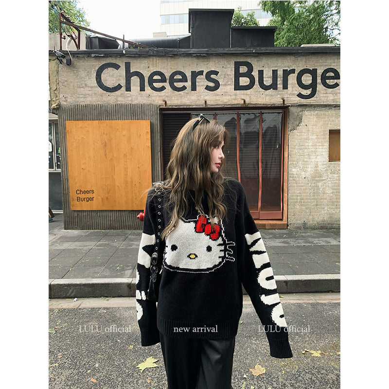 【tops】カートゥーンニットセーターG24596