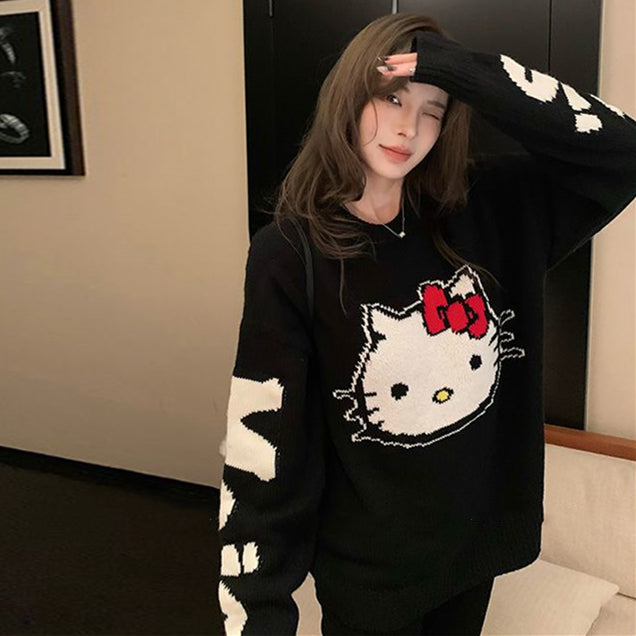 【tops】カートゥーンニットセーターG24596