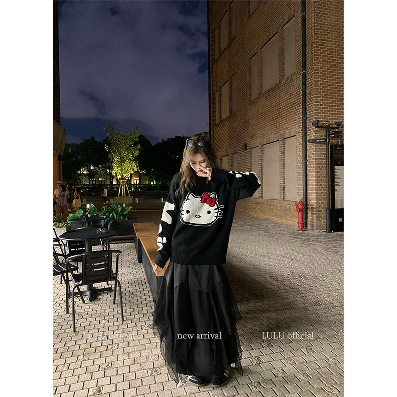 【tops】カートゥーンニットセーターG24596