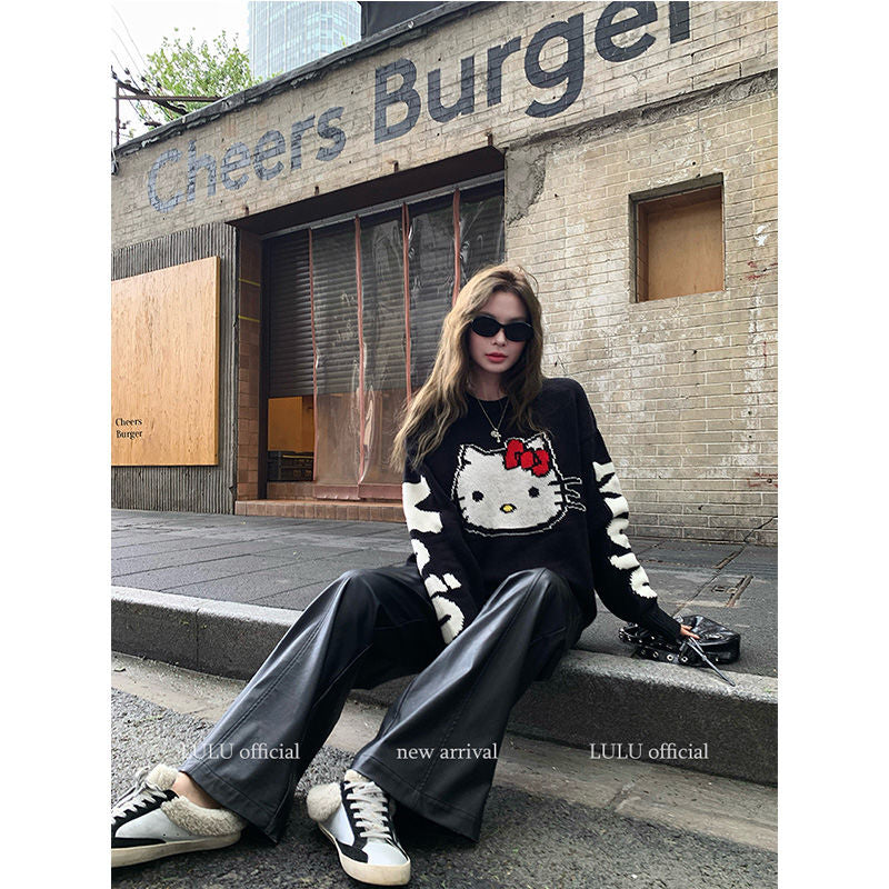 【tops】カートゥーンニットセーターG24596