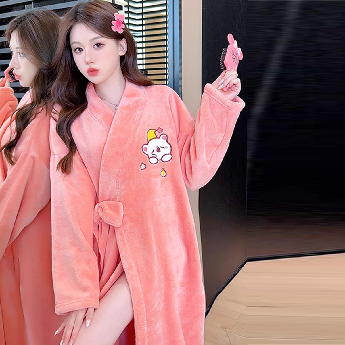 【ホーム・生活】大人可愛い秋冬厚手ルームウェアG24599