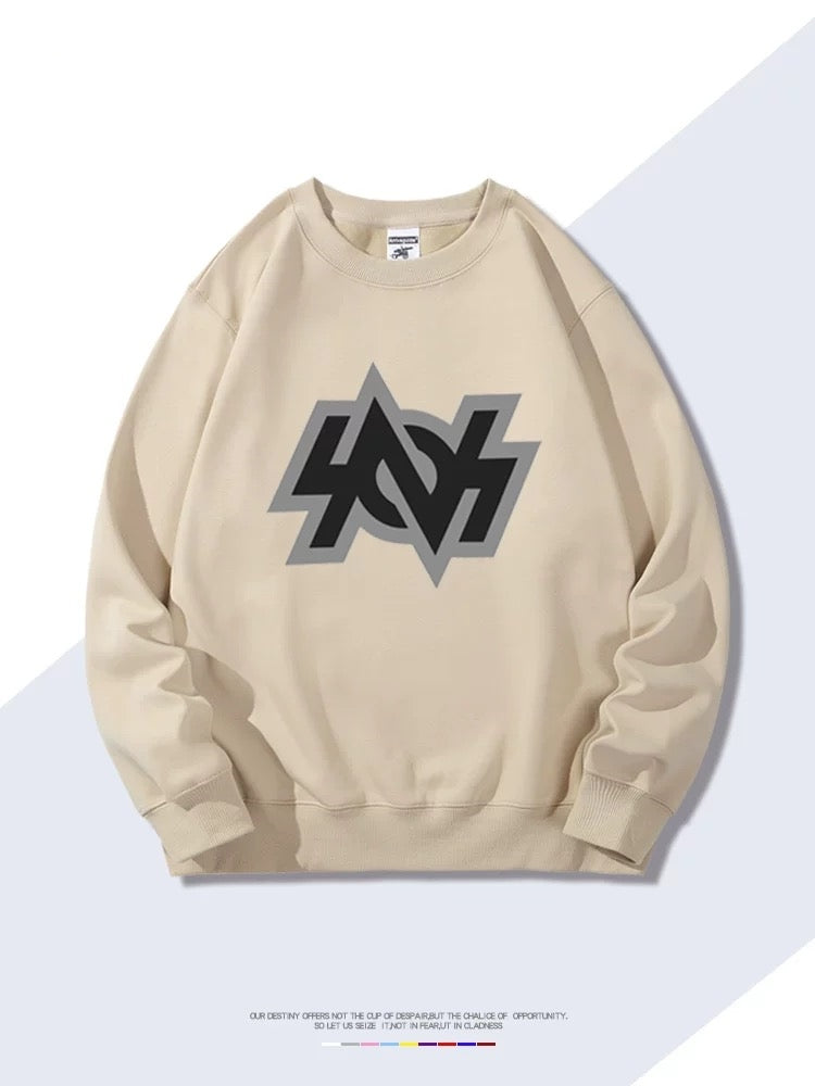 【tops】Random哲プリントプルオーバー 裏起毛（ 男女兼用）Ｋ0160