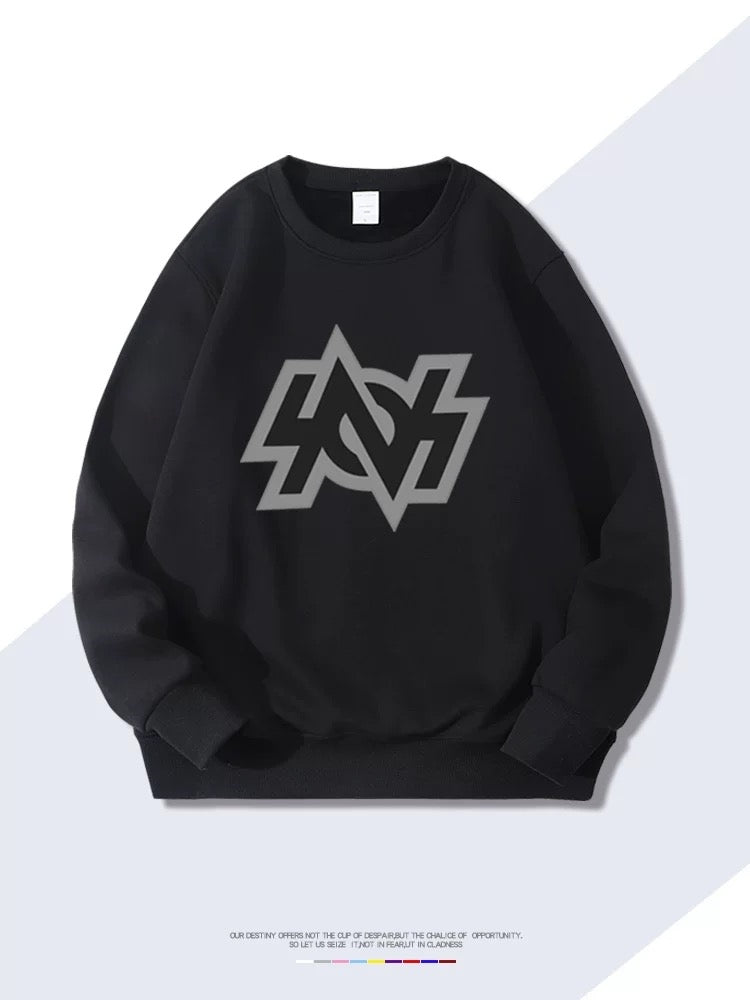 【tops】Random哲プリントプルオーバー 裏起毛（ 男女兼用）Ｋ0160