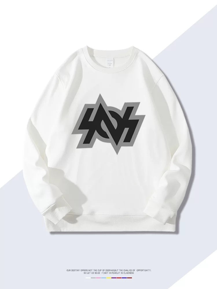 【tops】Random哲プリントプルオーバー 裏起毛（ 男女兼用）Ｋ0160