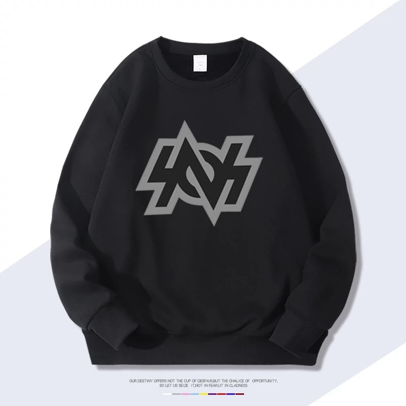 【tops】Random哲プリントプルオーバー 裏起毛（ 男女兼用）Ｋ0160