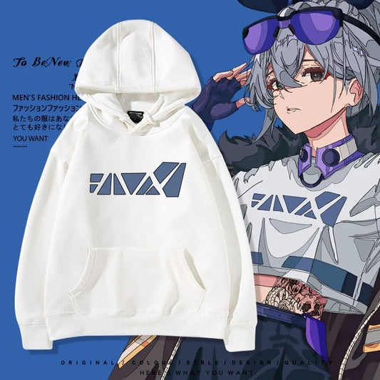 【tops】崩壊 -銀狼プリントパーカー（ 男女兼用）Ｋ0179