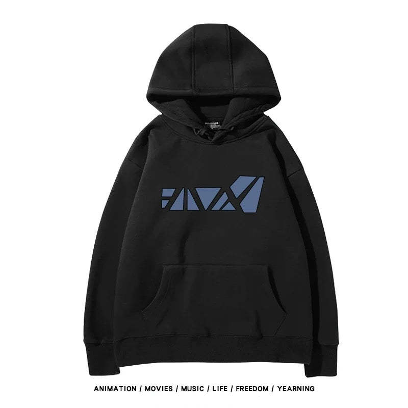 【tops】崩壊 -銀狼プリントパーカー（ 男女兼用）Ｋ0179