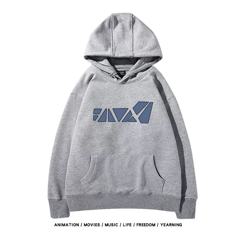 【tops】崩壊 -銀狼プリントパーカー（ 男女兼用）Ｋ0179