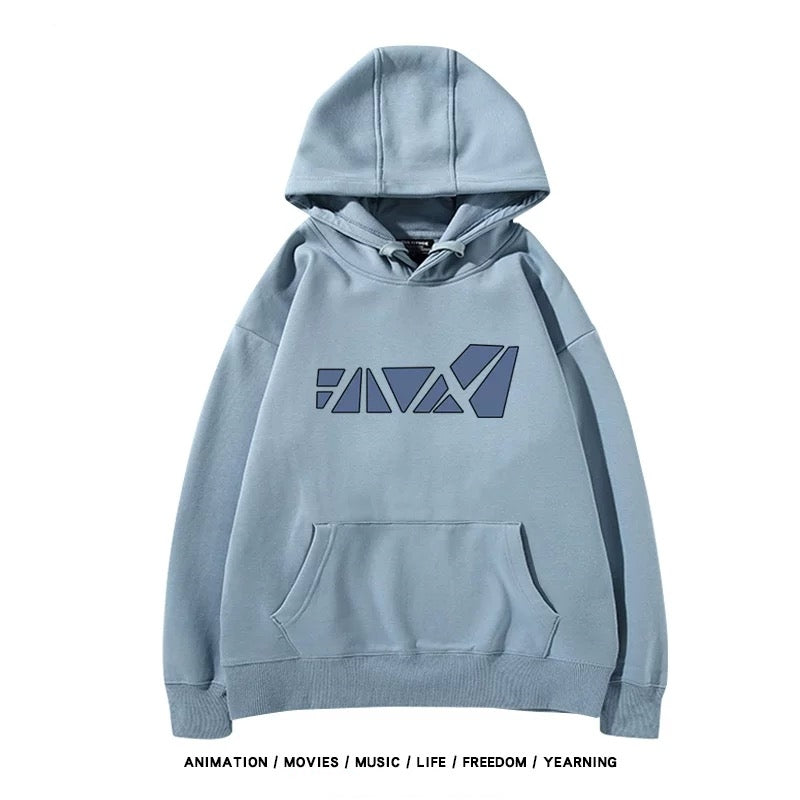 【tops】崩壊 -銀狼プリントパーカー（ 男女兼用）Ｋ0179