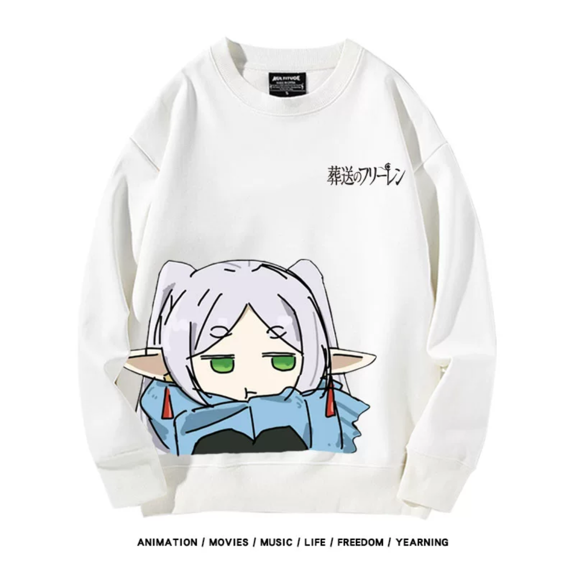 【tops】葬送のフリーレンプリントプルオーバー（ 男女兼用）Ｋ0182